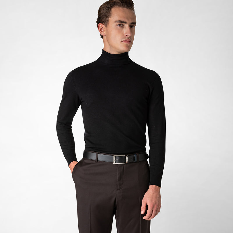 Serapian Cintura In Stepan Blu Oceano-nero