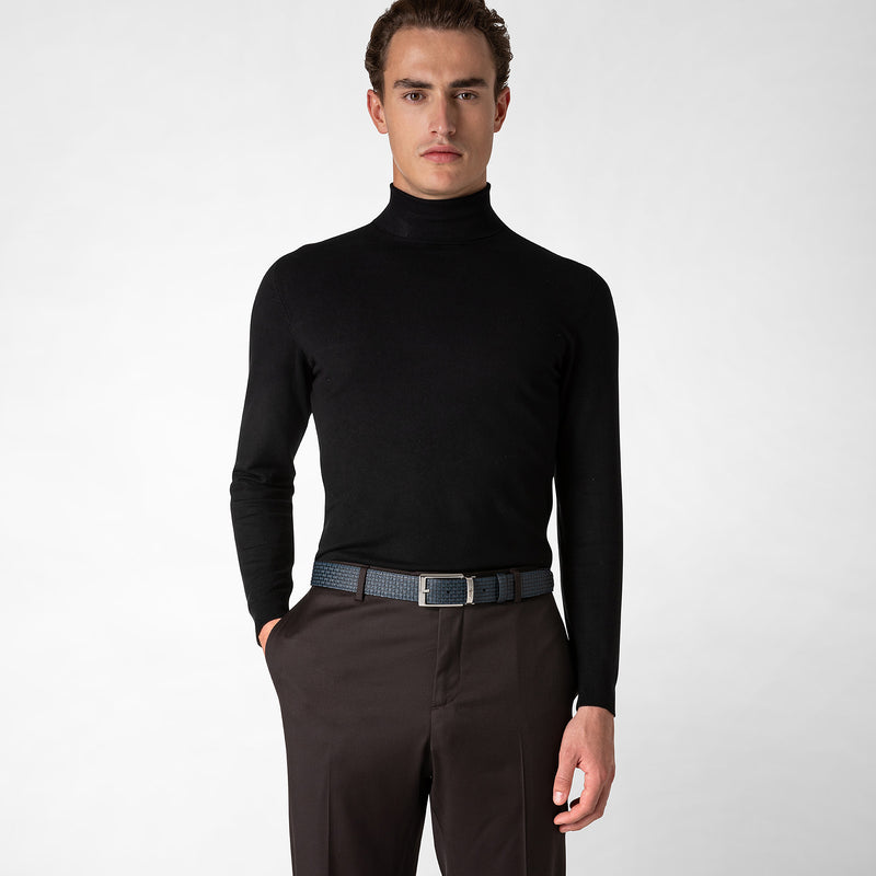 Serapian Cintura in stepan blu oceano-nero