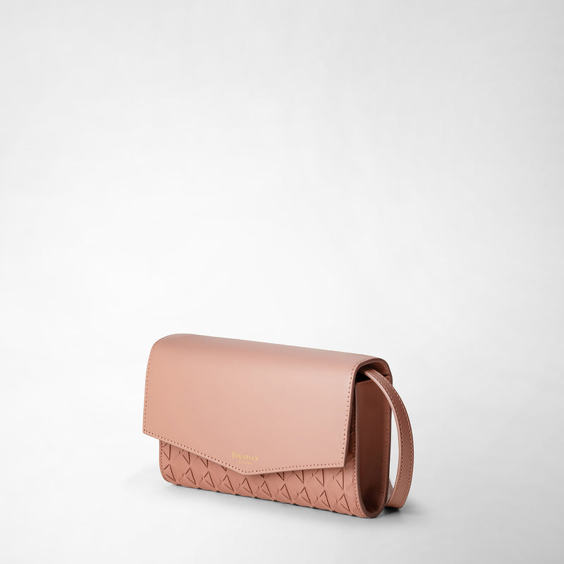 Serapian Clutch Con Tracolla In Mosaico Blush
