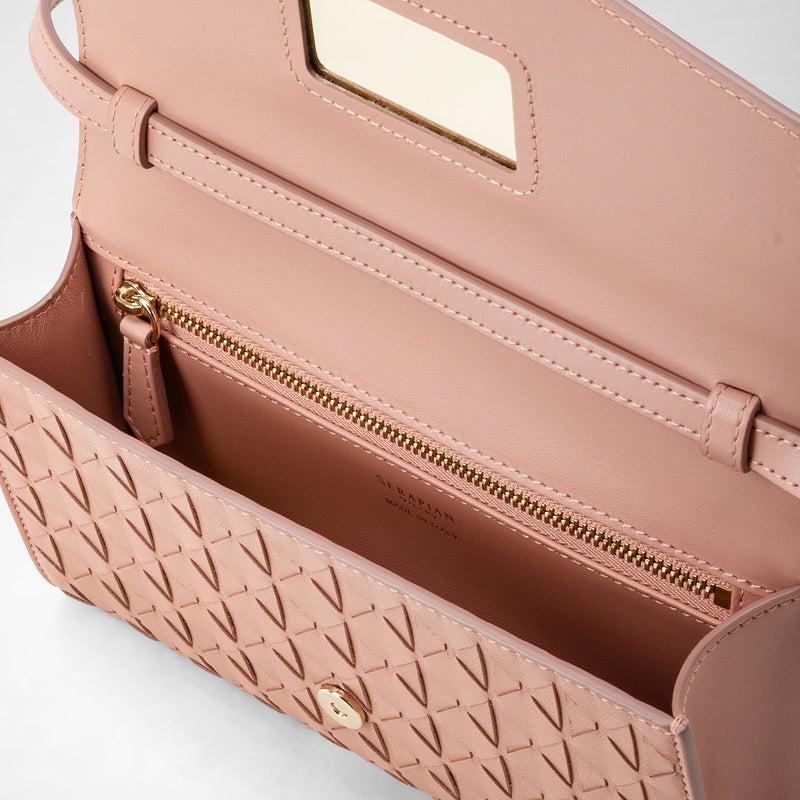 Serapian Clutch Con Tracolla In Mosaico Blush