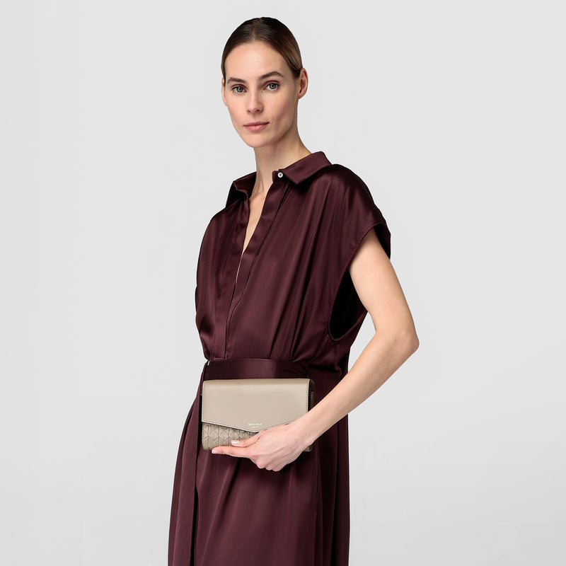 Serapian Clutch con tracolla in mosaico sahara