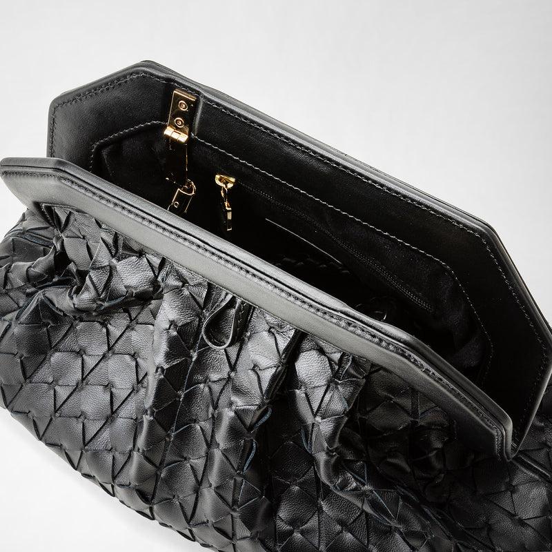 Serapian Clutch Secret In Mosaico Nero