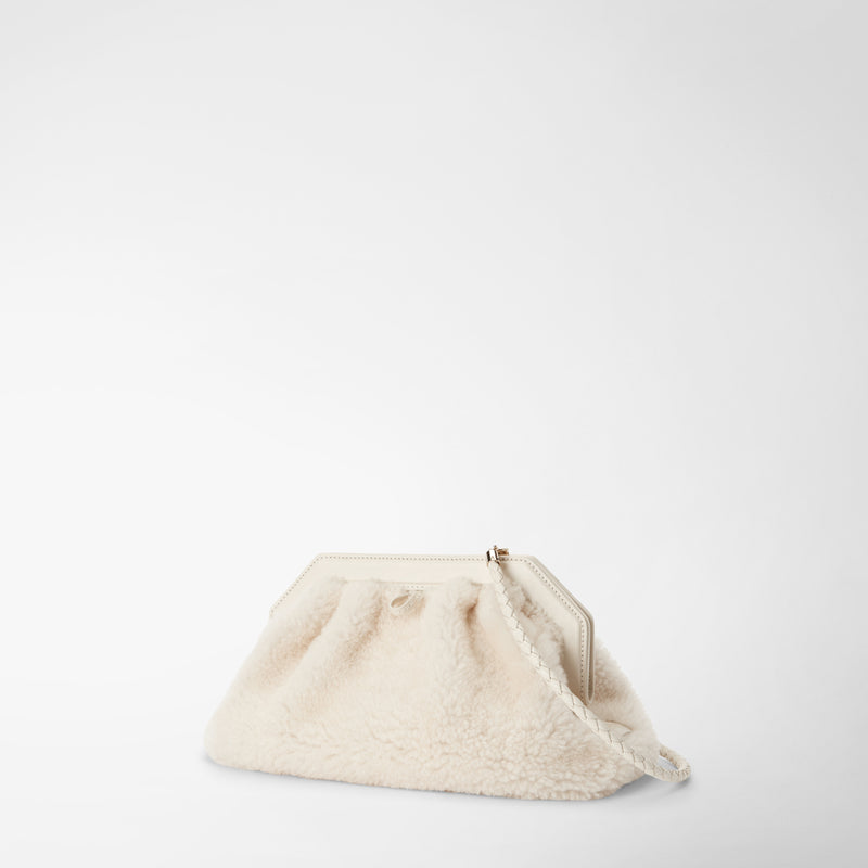 Serapian CLUTCH SECRET IN SHEARLING