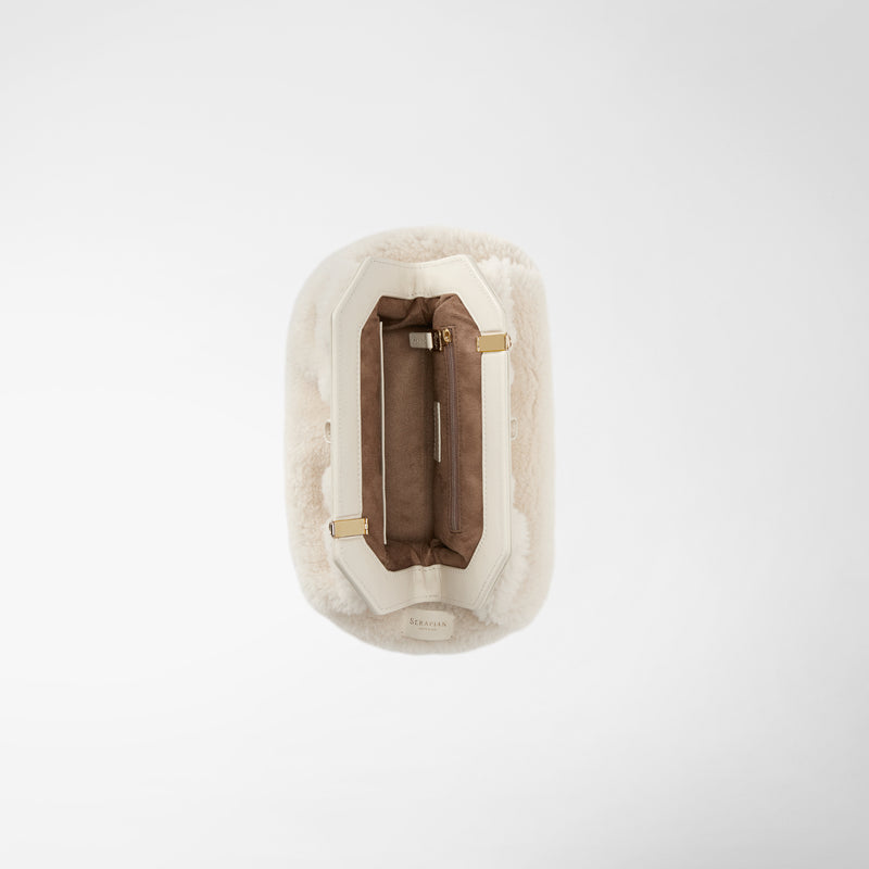 Serapian CLUTCH SECRET IN SHEARLING