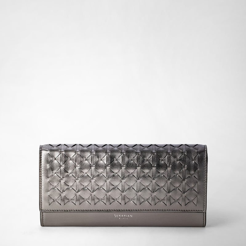 Serapian Continental wallet in mosaico ruthenium