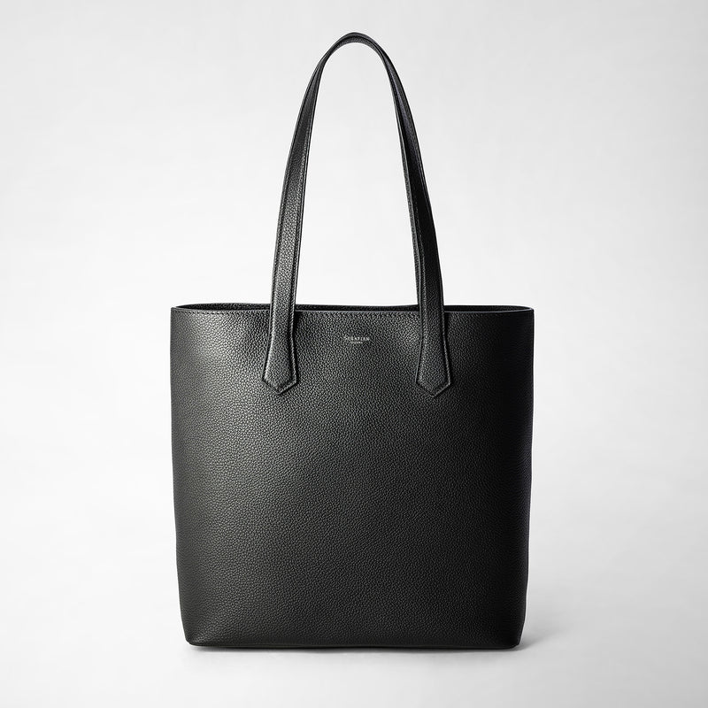 Serapian Day Tote Bag In Cachemire Leather Black
