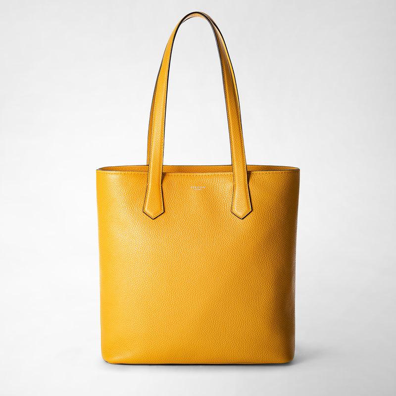 Serapian Day Tote Bag In Cachemire Leather Ochre