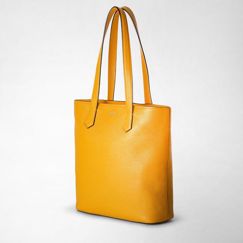 Serapian Day Tote Bag In Cachemire Leather Ochre