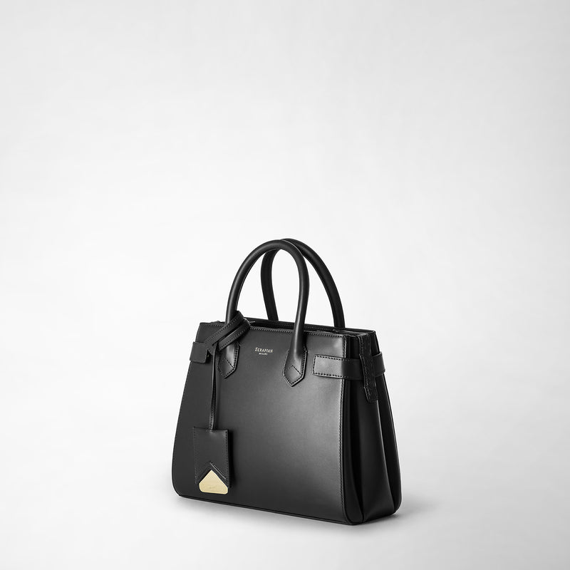 Serapian Meline' Handbag In Seta Leather Black