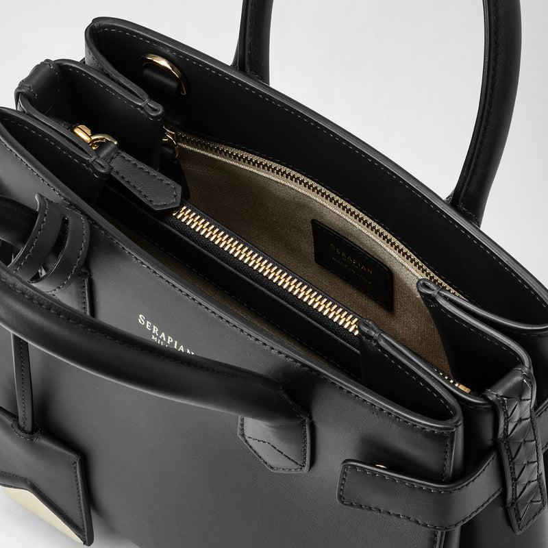 Serapian Meline' Handbag In Seta Leather Black