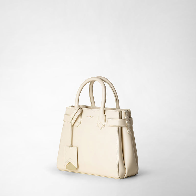 Serapian Meline' Handbag In Seta Leather Cream