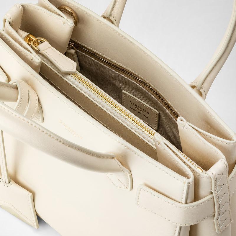Serapian Meline' Handbag In Seta Leather Cream