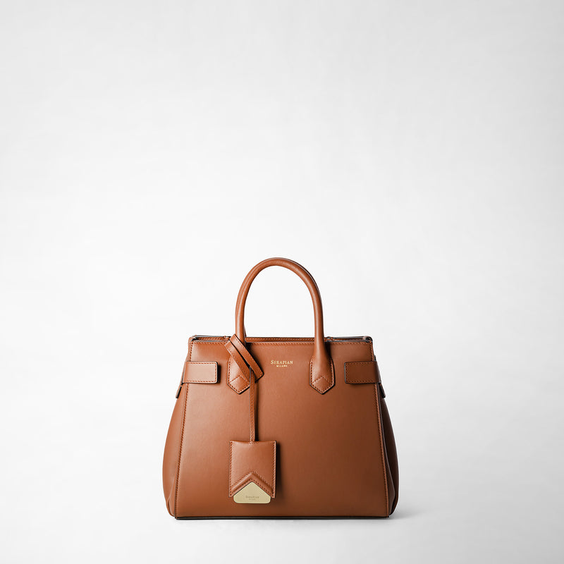 Serapian Meline' Handbag In Seta Leather Cuoio