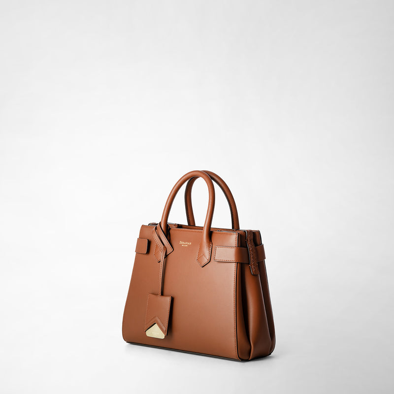 Serapian Meline' Handbag In Seta Leather Cuoio
