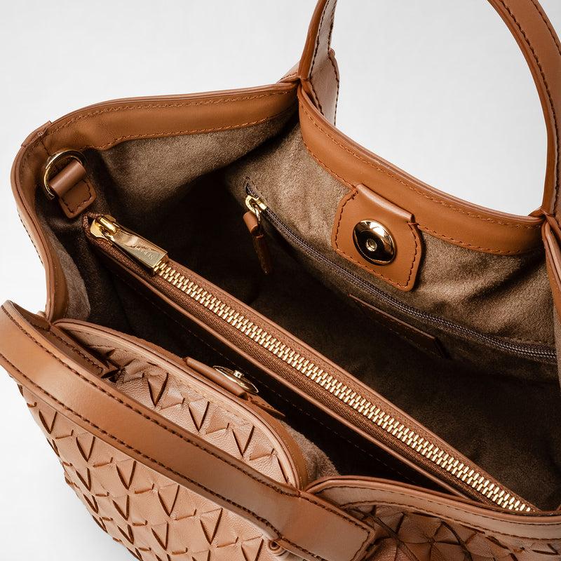 Serapian Mini Secret Bag In Mosaico Tan