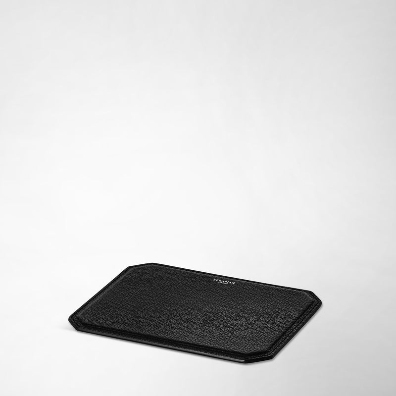 Serapian Mouse Pad In Cachemire Leather Black