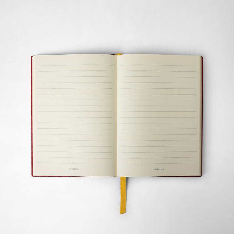 Serapian Notebook In Cachemire Leather Amaranth