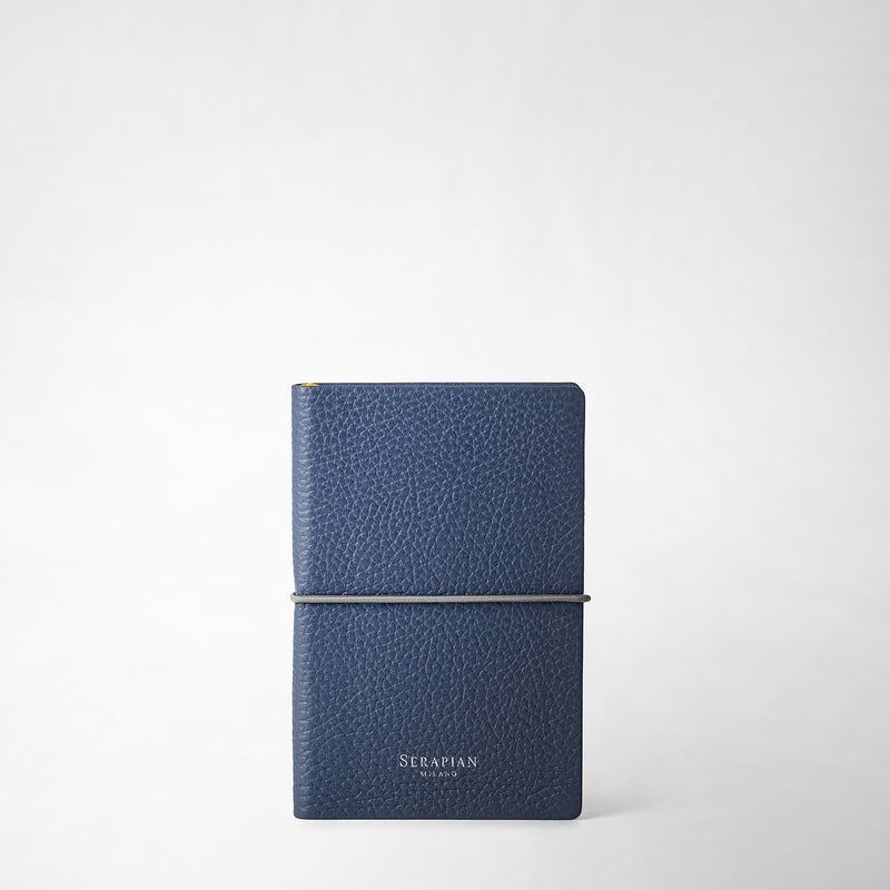 Serapian Notebook in cachemire leather avio blue