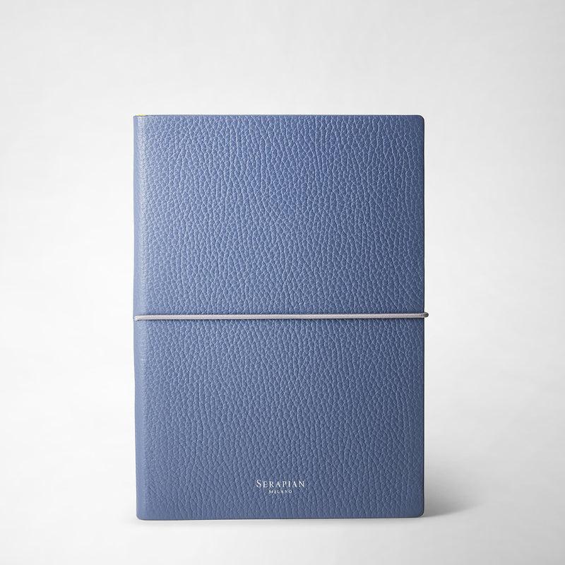 Serapian Notebook in cachemire leather avio blue