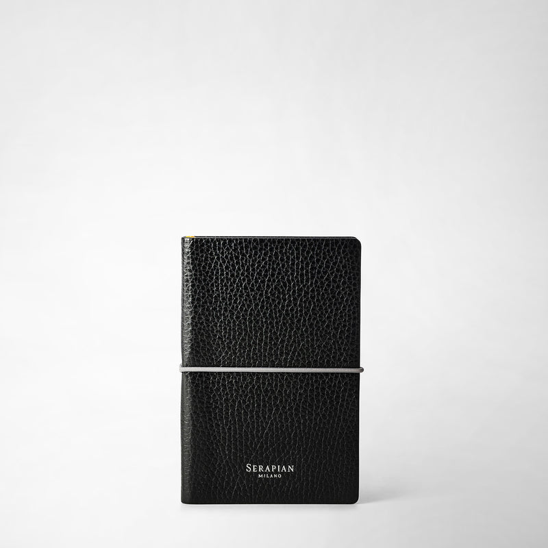 Serapian Notebook in cachemire leather black