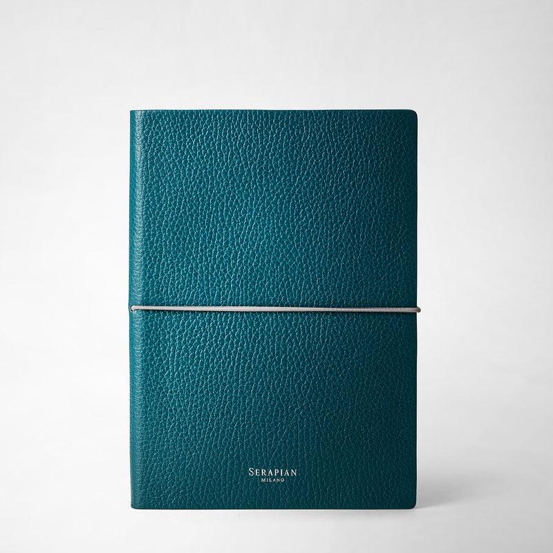 Serapian Notebook in cachemire leather moss green