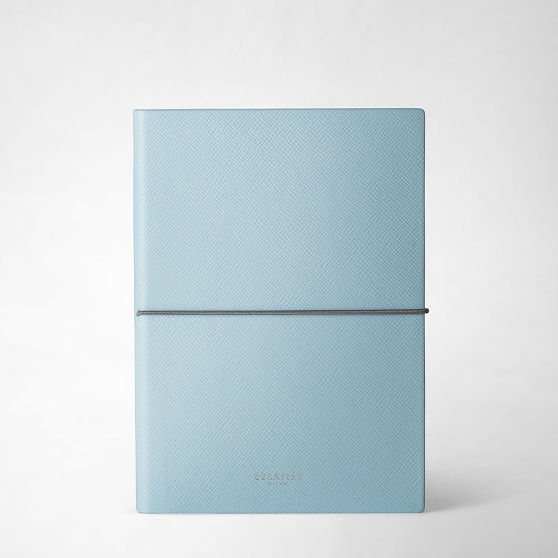 Serapian Notebook in evoluzione leather aquamarine