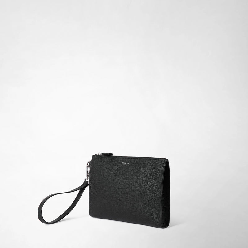 Serapian POCHETTE CON ZIP IN PELLE CACHEMIRE