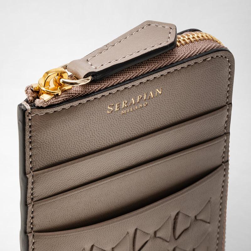 Serapian Portacarte Con Zip In Mosaico Sahara