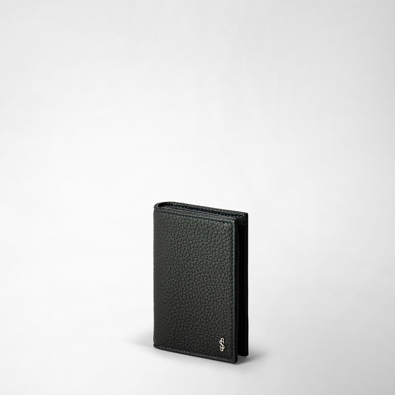 Serapian Portacarte In Pelle Cachemire Blu Navy