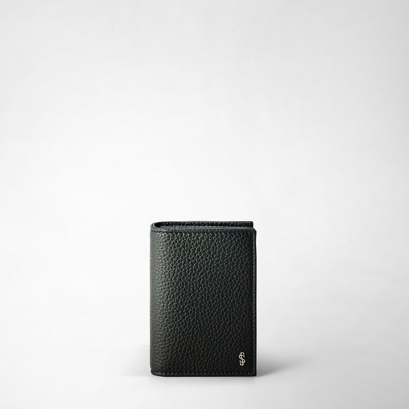 Serapian Portacarte in pelle cachemire blu navy