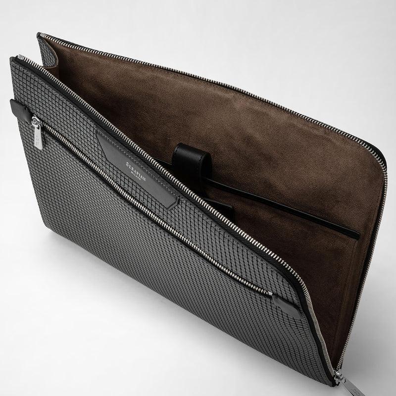 Serapian Portadocumenti In Stepan Asfalto-nero