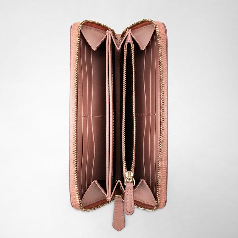 Serapian Portafoglio Con Zip In Mosaico Blush