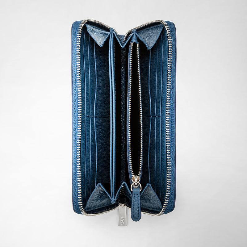 Serapian PORTAFOGLIO CON ZIP IN PELLE RUGIADA