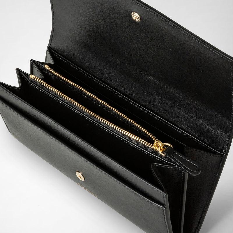 Serapian Portafoglio Continental In Mosaico Nero