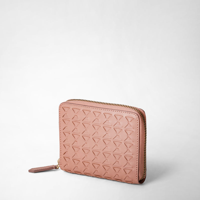 Serapian Portafoglio Mini Con Zip In Mosaico Blush