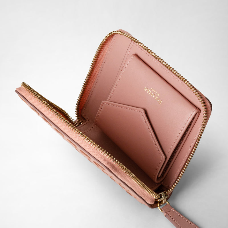 Serapian Portafoglio Mini Con Zip In Mosaico Blush