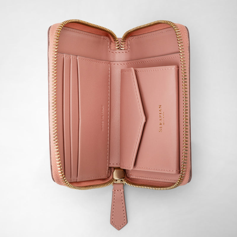 Serapian Portafoglio Mini Con Zip In Mosaico Blush