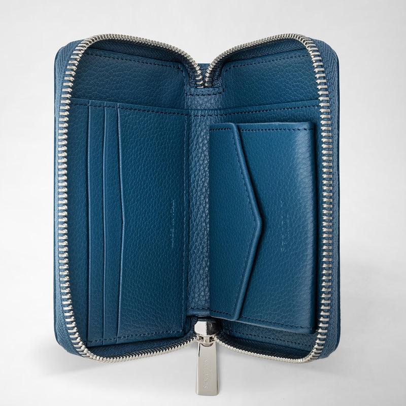 Serapian PORTAFOGLIO MINI CON ZIP IN PELLE RUGIADA