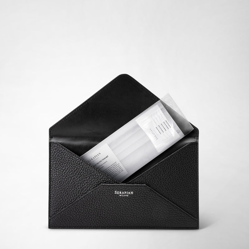 Serapian Pouch In Cachemire Leather Black