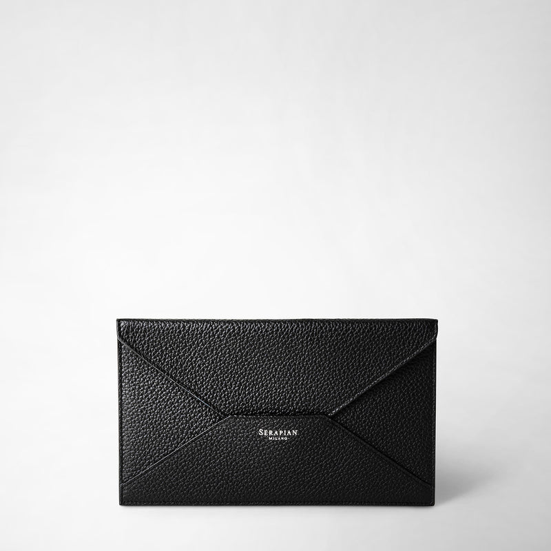Serapian Pouch in cachemire leather black