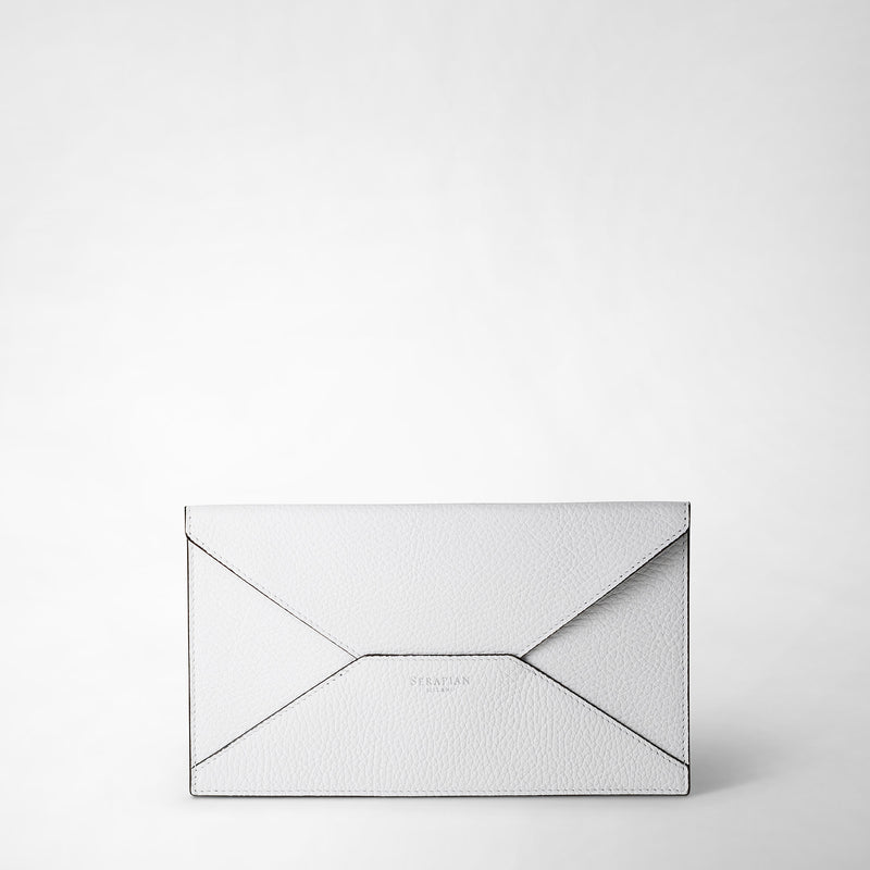 Serapian Pouch in cachemire leather white