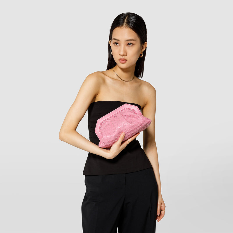 Serapian Secret clutch bag in mosaico petal