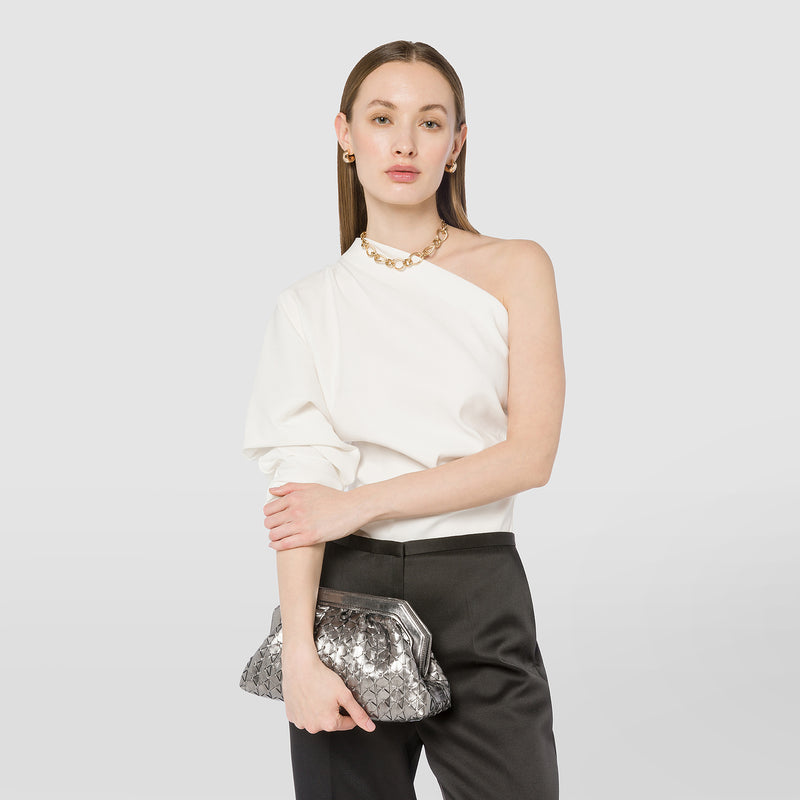 Serapian Secret clutch bag in mosaico ruthenium