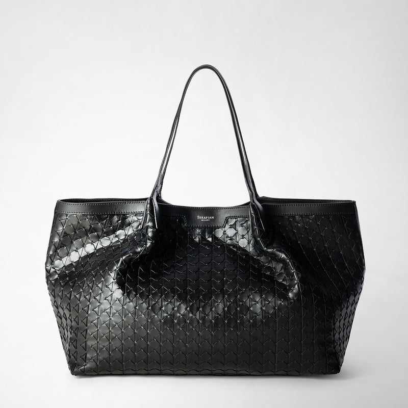Serapian Secret Tote Bag In Mosaico Black