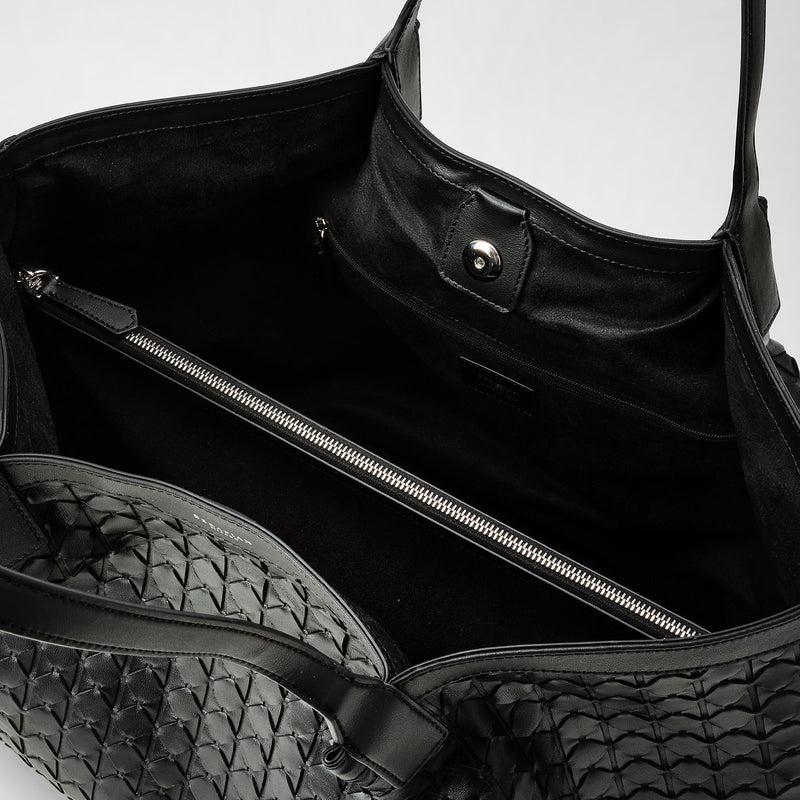 Serapian Secret Tote Bag In Mosaico Black