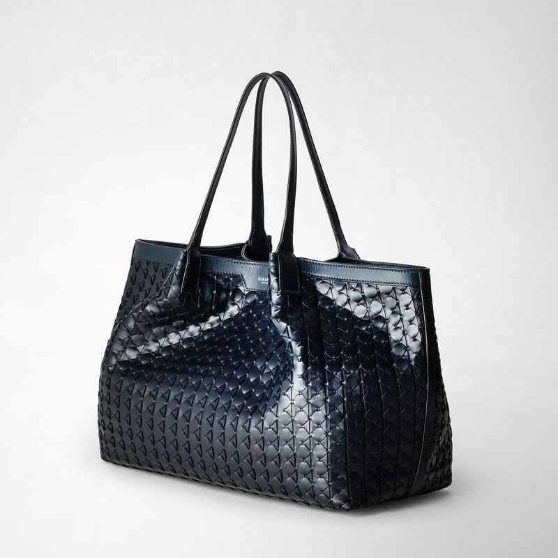 Serapian Secret Tote Bag In Mosaico Navy Blue