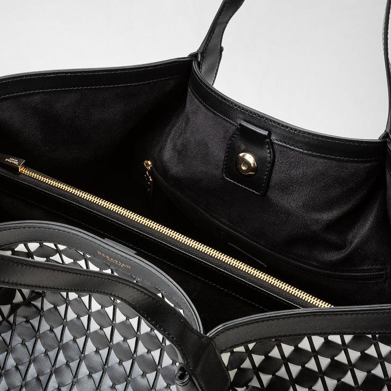 Serapian Tote Bag Secret In Mosaico Chiaroscuro