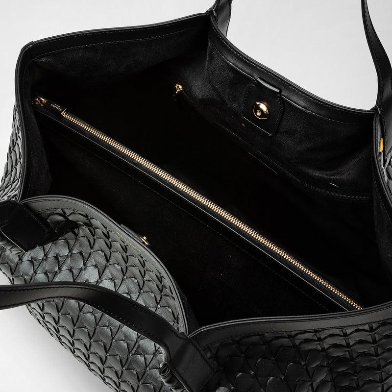 Serapian Tote Bag Secret In Mosaico Nero