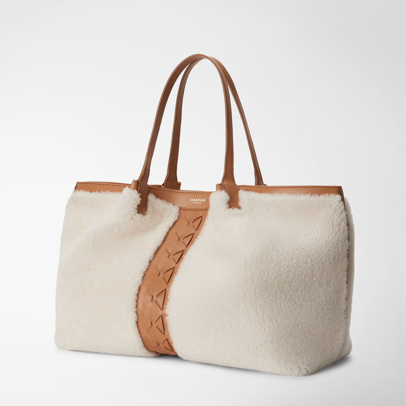 Serapian TOTE BAG SECRET IN SHEARLING