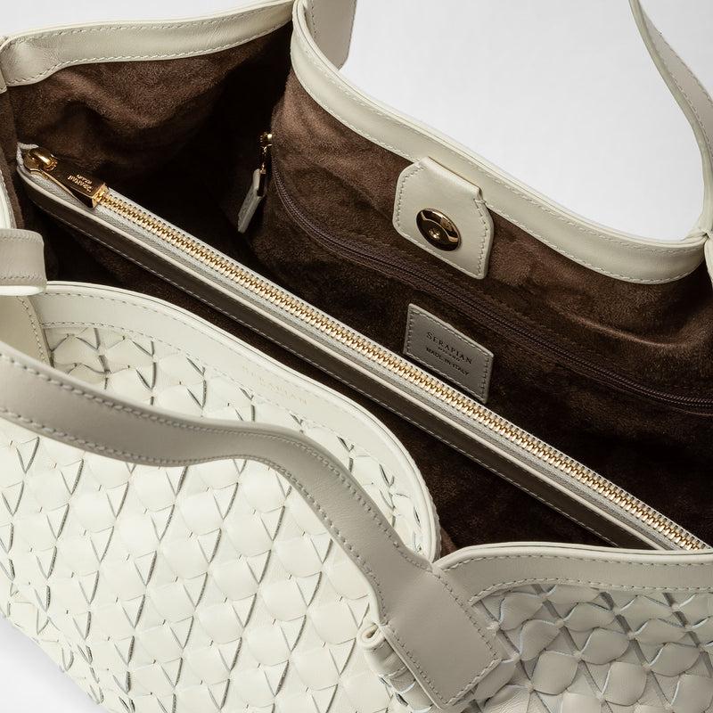 Serapian Tote Bag Secret Piccola In Mosaico Panna